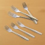 Elegant Stainless Steel Fork (6 Pcs Set) - Neckline Detail by Nari Haat, Indian ethnic wear, women clothing, designer...