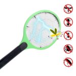Green Rechargeable Electric Mosquito Killer Racket with Cable - Back View by Nari Haat, Indian ethnic wear, women clo...