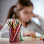 Metal Mesh Pen Holder for Desk (1 Pc): Pen Stand, Pencil Organizer, Stationery - Neckline Detail by Nari Haat, Indian...