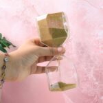 Faceted Glass Hourglass Sand Timer - (1 Pc / 4 Minutes Approx Time) - Neckline Detail by Nari Haat, Indian ethnic wea...