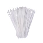 3.2×200 MM Nylon Self-Locking Cable Ties – Heavy Duty Zip Wire Tie (Pack of 100, Black) - With Dupatta by Nari Haa...