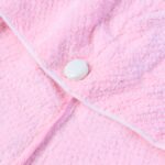 Ultra Soft Microfiber Hair Drying Towel Wrap with Button Lock (1 Pc) - Neckline Detail by Nari Haat, Indian ethnic we...
