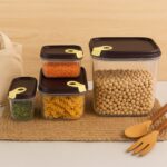 Ritu Push 'N' Lock Airtight Food Storage Container Set (4 Pc) - Neckline Detail by Nari Haat, Indian ethnic wear, wom...