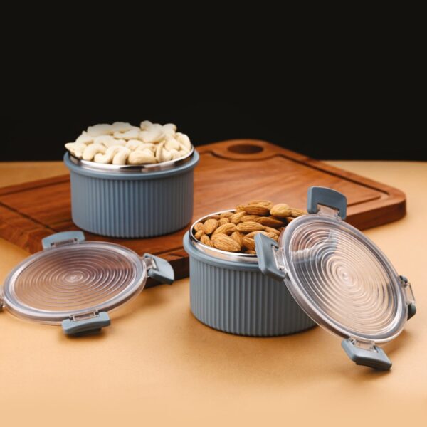 Apex Rustic Jar Set – 2 Pcs, 450ml Each Approx - Front View by Nari Haat, Indian ethnic wear, women clothing, desig...