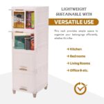 Multi-Purpose 5-Layer Plastic Storage Drawer Cabinet for Home and Office - Neckline Detail by Nari Haat, Indian ethni...