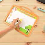 2-in-1 Double-Sided Write and Wipe Educational Drawing Board for Kids (1 Set) - Closeup Embroidery by Nari Haat, Indi...