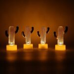 Decorative Cactus Shaped Flameless LED Candles (4 Pc) - Neckline Detail by Nari Haat, Indian ethnic wear, women cloth...