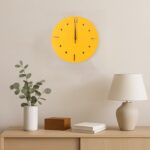 Modern Round Wall Clock Stylish and Silent Non-Ticking Decorative Timepiece (1 Pc) - Neckline Detail by Nari Haat, In...