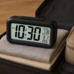 Digital LCD Alarm Clock with Backlight (1 Pc) - Back View by Nari Haat, Indian ethnic wear, women clothing, designer ...