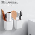 Wall Mounted Bathroom Storage Organizer Cup Set (2 Pc Set) - Closeup Embroidery by Nari Haat, Indian ethnic wear, wom...