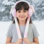 Soft Plush Winter Earmuffs for Kids (1 Pc) - Closeup Embroidery by Nari Haat, Indian ethnic wear, women clothing, des...