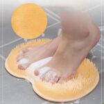 Yellow Silicone Bath Massage Cushion – Suction Cup Exfoliating Foot Scrubber & Mat - Fabric Detail by Nari Haat, In...