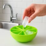 Lemon Shape Flexible Silicone Ice Cube Tray – 8-Slot Round Ice Mold (1 Pc) - Closeup Embroidery by Nari Haat, India...