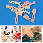 Alphabet Letter Beads Set for Craft Decoration (1 Set) - Neckline Detail by Nari Haat, Indian ethnic wear, women clot...