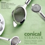 Apex Premium Conical Tea Strainer with Pipe Handle - Back View by Nari Haat, Indian ethnic wear, women clothing, desi...