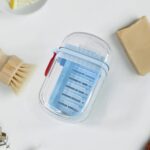 Multifunctional Soap Box with Drain Tray and Lock Clip, Sabudani (1 Pc) - Neckline Detail by Nari Haat, Indian ethnic...