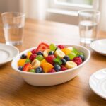 Plastic Marin Serving Bowl – Elegant Oval Deep Bowl (1 Pc / White) - Closeup Embroidery by Nari Haat, Indian ethnic...