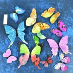 Decorative Colorful Butterfly Wall Stickers (12 Pc / Set) - Back View by Nari Haat, Indian ethnic wear, women clothin...