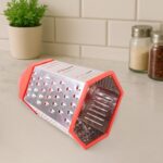 Supermom 7-in-1 Heavy Duty Stainless Steel Box Grater with Ergonomic Handle (1 Pc) - Neckline Detail by Nari Haat, In...