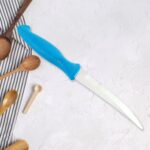 Heavy-Duty Stainless Steel Kitchen Knife with Ergonomic Handle (1 Pc) - Closeup Embroidery by Nari Haat, Indian ethni...