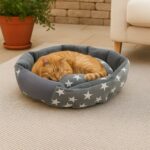 3XL Extra-Large Star Pattern Round Pet Bed for Cats & Small Dogs - Neckline Detail by Nari Haat, Indian ethnic wear, ...