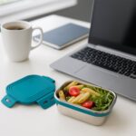 Apex Stainless Steel Mini Stack Plate Food Container (Approx 200 ML) - Neckline Detail by Nari Haat, Indian ethnic we...