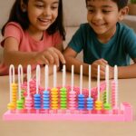 Abacus 13 Rods Counting Abacuses Toy Bead Educational Tools (1 Set / Mix Color) - Full Detail by Nari Haat, Indian et...