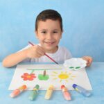 Watercolor Paint Set with 8 Vibrant Colors, Brushes, and Palette - Neckline Detail by Nari Haat, Indian ethnic wear, ...