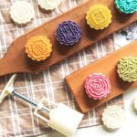 Mooncake Press Mold with 4 Stamps set - Closeup Embroidery by Nari Haat, Indian ethnic wear, women clothing, designer...