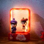 Decorative Love Couple LED Figurine Light (1 Pc) - Neckline Detail by Nari Haat, Indian ethnic wear, women clothing, ...