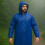 Large Durable Waterproof Hooded Raincoat For Men (1 Pc) - Closeup Embroidery by Nari Haat, Indian ethnic wear, women ...
