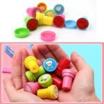 Emoticon Stamps 8 pieces in Round Shape Stamp for Kids Teachers, Parents and Students - Fabric Detail by Nari Haat, I...