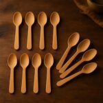 110mm Wooden Tea Spoon – 30 Pcs Pack - Fabric Detail by Nari Haat, Indian ethnic wear, women clothing, designer suit