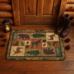 Premium Soft Anti-Slip Floor Mat - (1 Pc / 80x50 Cm / mix design / color) - Neckline Detail by Nari Haat, Indian ethn...