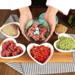 6 BLADE 2IN1 MANUAL FOOD CHOPPER, COMPACT & POWERFUL HAND HELD VEGETABLE (1000Ml) - Back View by Nari Haat, Indian et...