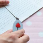 Mini Utility Cutter / Knife with Heart-Shaped Safety Lock (1 Pc) - Neckline Detail by Nari Haat, Indian ethnic wear, ...