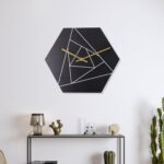 Modern Geometric Hexagon Wall Clock (1 Pc) - Neckline Detail by Nari Haat, Indian ethnic wear, women clothing, design...
