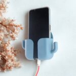 Wall Mounted Adhesive Phone Holder & Remote Organizer(1Pc) - Fabric Detail by Nari Haat, Indian ethnic wear, women cl...