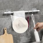 Wall Mount Transparent Self-Adhesive Clip with Strong Spring Grip - Back View by Nari Haat, Indian ethnic wear, women...