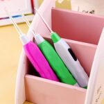 White LED Flashlight Earpick with Tweezer (1 Pc) - Closeup Embroidery by Nari Haat, Indian ethnic wear, women clothin...