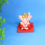 Decorative Small Lord Ganesh Idol in Transparent Case (1 Pc) - Fabric Detail by Nari Haat, Indian ethnic wear, women ...