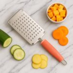 Supermom Stainless Steel Vegetable & Cheese Grater with Soft Grip Handle (1 Pc) - Fabric Detail by Nari Haat, Indian ...