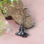 Adiyogi Shiva Face Metal Keychain (1 Pc) - Back View by Nari Haat, Indian ethnic wear, women clothing, designer suit