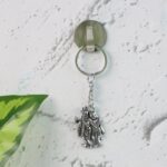 Radha Krishna Metal Keychain (1 Pc) - Closeup Embroidery by Nari Haat, Indian ethnic wear, women clothing, designer suit
