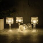 Set of 4 LED Crystal-Effect Table Lamps - Neckline Detail by Nari Haat, Indian ethnic wear, women clothing, designer ...
