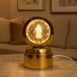 Radhe Krishna Crystal Ball Night Light – 1 Pc - Fabric Detail by Nari Haat, Indian ethnic wear, women clothing, des...