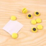 Strong Round Fridge / Whiteboard Magnet - (10 Pc Set) - Fabric Detail by Nari Haat, Indian ethnic wear, women clothin...