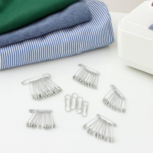 Multipurpose Metal Safety Pin Assortment Set - Front View by Nari Haat, Indian ethnic wear, women clothing, designer ...