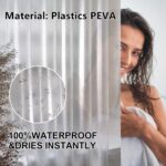 Waterproof Anti-Mildew Frosted Shower Curtain (Standard Fit / 51×79 Inch) - Closeup Embroidery by Nari Haat, Indian ...