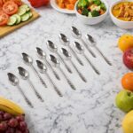 Premium Stainless Steel Table Spoons Set (12 Pc Set) - Front View by Nari Haat, Indian ethnic wear, women clothing, d...
